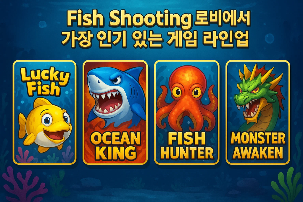Fish Shooting 로비에서 가장 인기 있는 게임 라인업